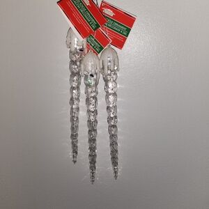 Clear Icicle Ornaments